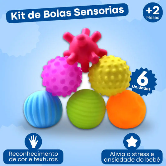 Kit de Bolas Sensorial Para Bebês - Aconchegu