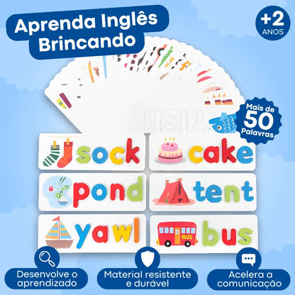 Aprenda Inglês Brincando - Jogo De Ortografia Montessori