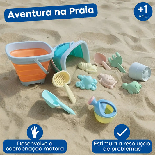 Aventura na Praia - Baldinho, Pazinhas, Forminhas de Animais Marinhos