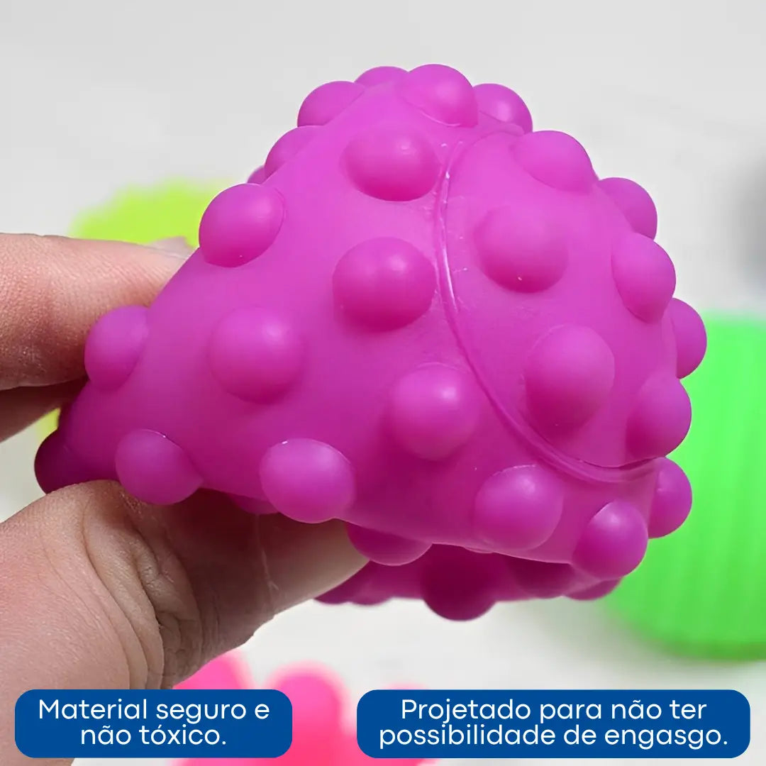 Kit de Bolas Sensorial Para Bebês - Aconchegu