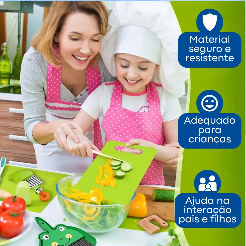 Kit Chefinho - Utensílios de Cozinha Montessori 13 Peças