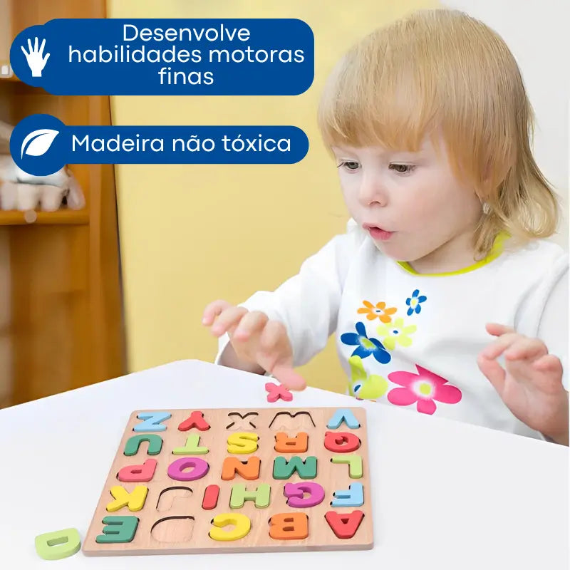 Aprenda Brincando - Quebra-Cabeça De Madeira Montessori