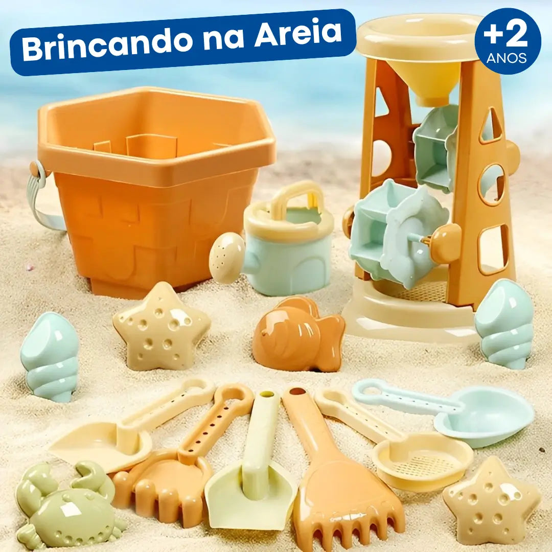 Brincando na Areia - Kit de Brinquedos Para a Praia