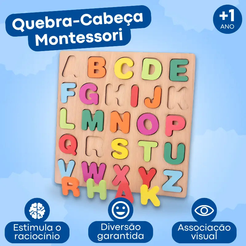 Aprenda Brincando - Quebra-Cabeça De Madeira Montessori